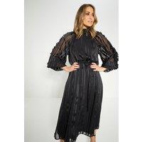 Rachel Stevens Satin Lace Trim Midi Dress