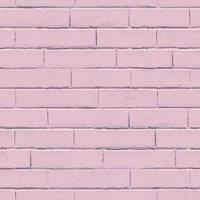 Noordwand Good Vibes Wallpaper Brick Wall Pink