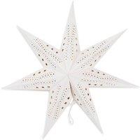 Christmas 60cm White Velvet Star Plug In Lit Tree Topper Or Wall Light