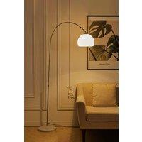 Modern Arched Floor Lamp with Marble Base Adjustable Height 130-180CM