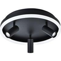 Modern Designer Matt Black LED Flush Spot Ceiling Light with Adjustable Heads