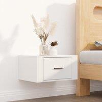 Wall-mounted Bedside Cabinet White 50x36x25 cm