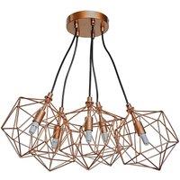 Jerome 5 Way Copper Ceiling Light Pendant