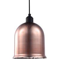 Contemporary Bell Shaped Copper Plated Glass Pendant Light Shade with Lower Rim