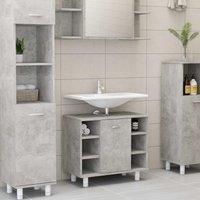 Bathroom Cabinet Concrete Grey 60x32x53.5 cm Engineered Wood