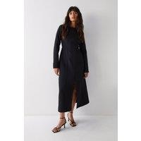 Premium Long Sleeve Tailored Midaxi Dress