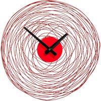 Interiors by Premier Red Swirl Metal and Plastic Wall Clock