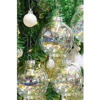 5 Pcs 10cm Rainbow Glass Ornament Balls for Christmas Tree Decor