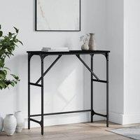 Console Table Black 75x32x75 cm Engineered Wood