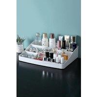 Open-Top Large Desktop Cosmetic Storage Box with 13 Compartments