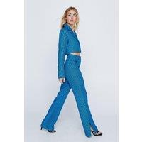 Check Tailored Flare Trousers