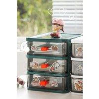 3 Tier Desktop Drawer Transparent Stationery Storage Box To Store Cosmetics Storage Box