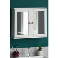 Bath Vida Priano 2 Door Mirrored Wall Mounted Cabinet With Shelves Bathroom Storage 470 x 570 x 180 