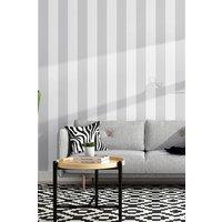 PVC Grey and White Stripes Non-Pasted Wallpaper Roll