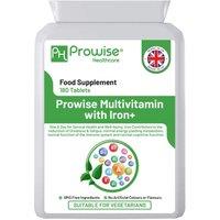 Multivitamin & Iron 180 Tablets (6 Months Dose) Immune Support - Suitable for Vegetarians - Made In UK by Prowise