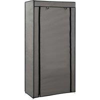 Shoe Cabinet with Cover Grey 58x28x106 cm Fabric