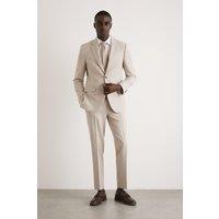 Skinny Fit Neutral Semi Plain Suit Trousers