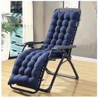 160cm W x 50cm D Dark Blue Garden Lounger Seat Cushion
