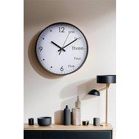 12-Inch Black Wall Clock with English and Arabic Numerals