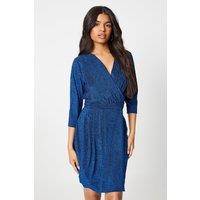 Petite Glitter Jersey Wrap Dress