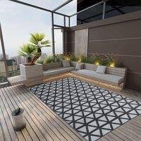 Outdoor Rug Black 140x200 cm PP