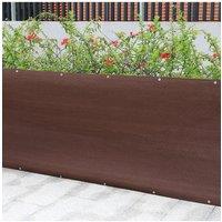 1X50M Brown Fabric Privacy Screen