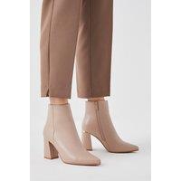 Mikaela Pointed Block Heel Ankle Boots Clip