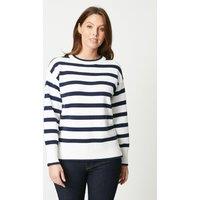 Cotton Stripe Stich Detail Sweater