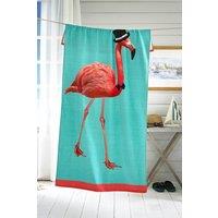 Flamingo Printed Velour 75x150cm Cotton Beach Towel