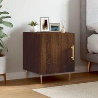 Bedside Cabinet Brown Oak 40x40x50 cm Engineered Wood