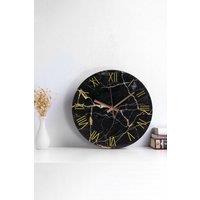 12 inch Marble Textured Roman Numeral Wall Clock