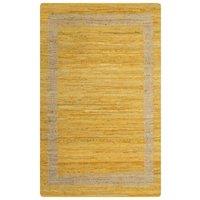 Handmade Rug Jute Yellow 80x160 cm