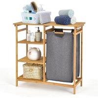 Bamboo Laundry Hamper Stand 3-tier Laundry Organizer