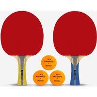 Decathlon Set Of 2All-Round Table Tennis Bats And 3 Ttb