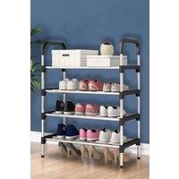 4 Tiers Shoe Rack Organizer Stackable Space Saving Shoe Shelf