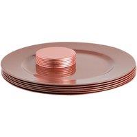 12 Piece Metallic Charger Plates Set