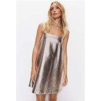 Premium Metallic Faux Leather Dress