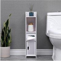 Freestanding Wooden Small Slim Bathroom Cabinet