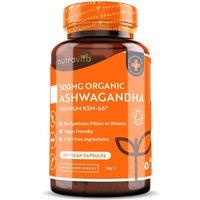 Organic Ashwagandha KSM 66 500mg 60 Vegan Capsules