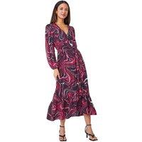 Marble Print Wrap Dress