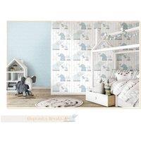 Noordwand Wallpaper Mondo baby Little Dots Blue and White