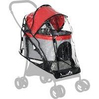 Dog Pram Rain Cover with Front, Rear Entry