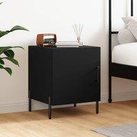 Bedside Cabinet Black 40x40x50 cm Engineered Wood