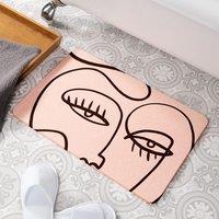 Eyelashes Pink Stone Non Slip Bath Mat