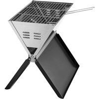 Foldable Portable BBQ Charcoal Grill - Stainless Steel Design