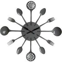 Maison by Premier Grey Cutlery Wall Clock