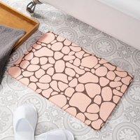 Pebbles Pink Stone Non Slip Bath Mat