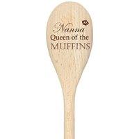 Nanna Queen Of The Muffins Spoon Funny Wooden Spoon