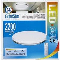 24W Super Slim Dimmable LED Ceiling Light 3 Light Source with Remote Control