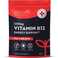 Nutravita Vitamin B12 1200g - 365 Vegan Tablets